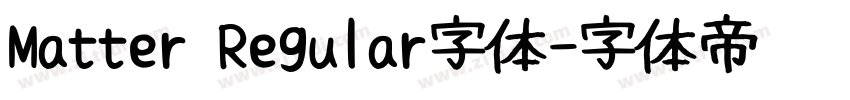 Matter Regular字体字体转换